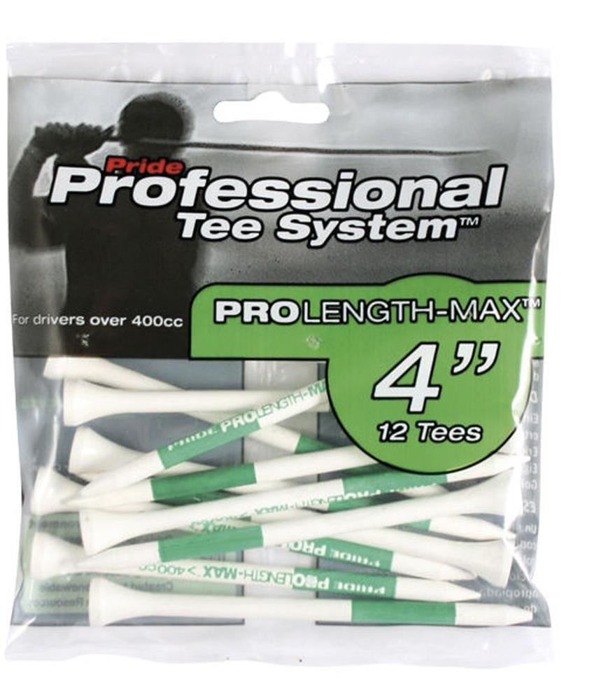 Pride Professional Tee System Prolength Max Green tee in legno 101mm (4"), 12 pezzi