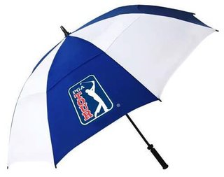 PGA Tour Windproof Double Canopy ombrello 62", bianco/blu
