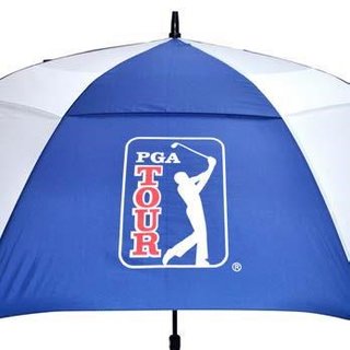 PGA Tour Windproof Double Canopy ombrello 62", bianco/blu