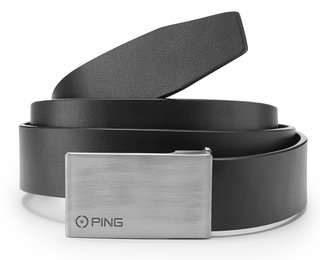 PING Hughes Leather mens golf belt, nero