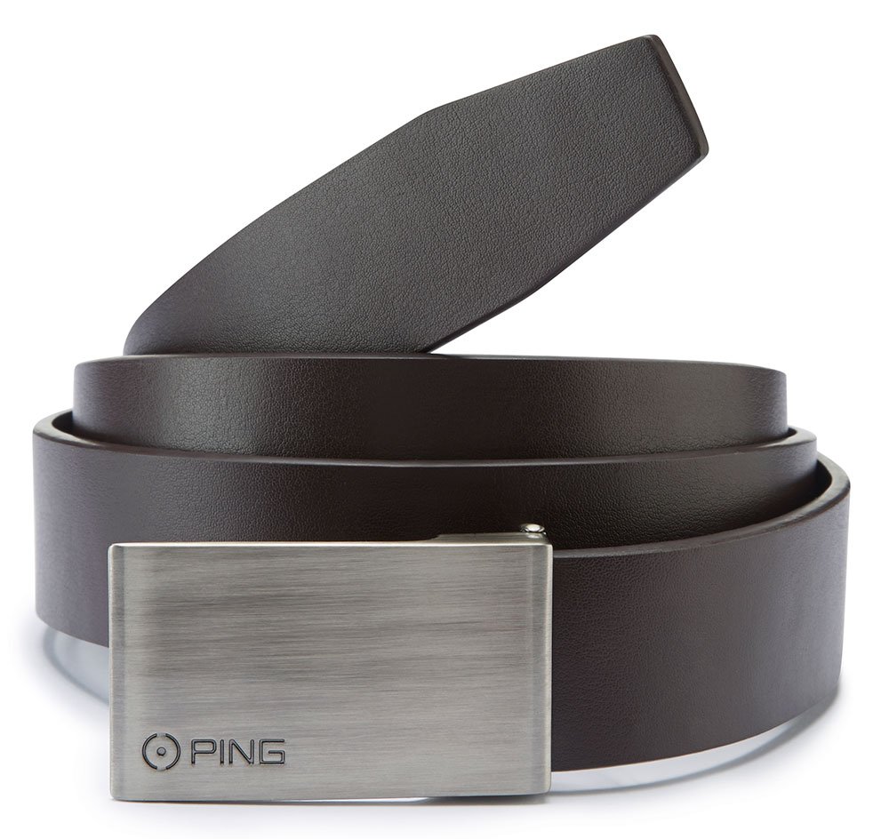 PING Hughes Leather cintura da golf da uomo, marrone