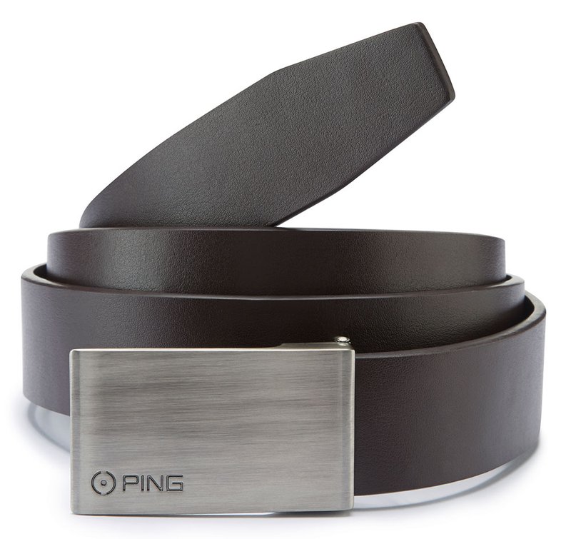 PING Hughes Leather cintura da golf da uomo, marrone