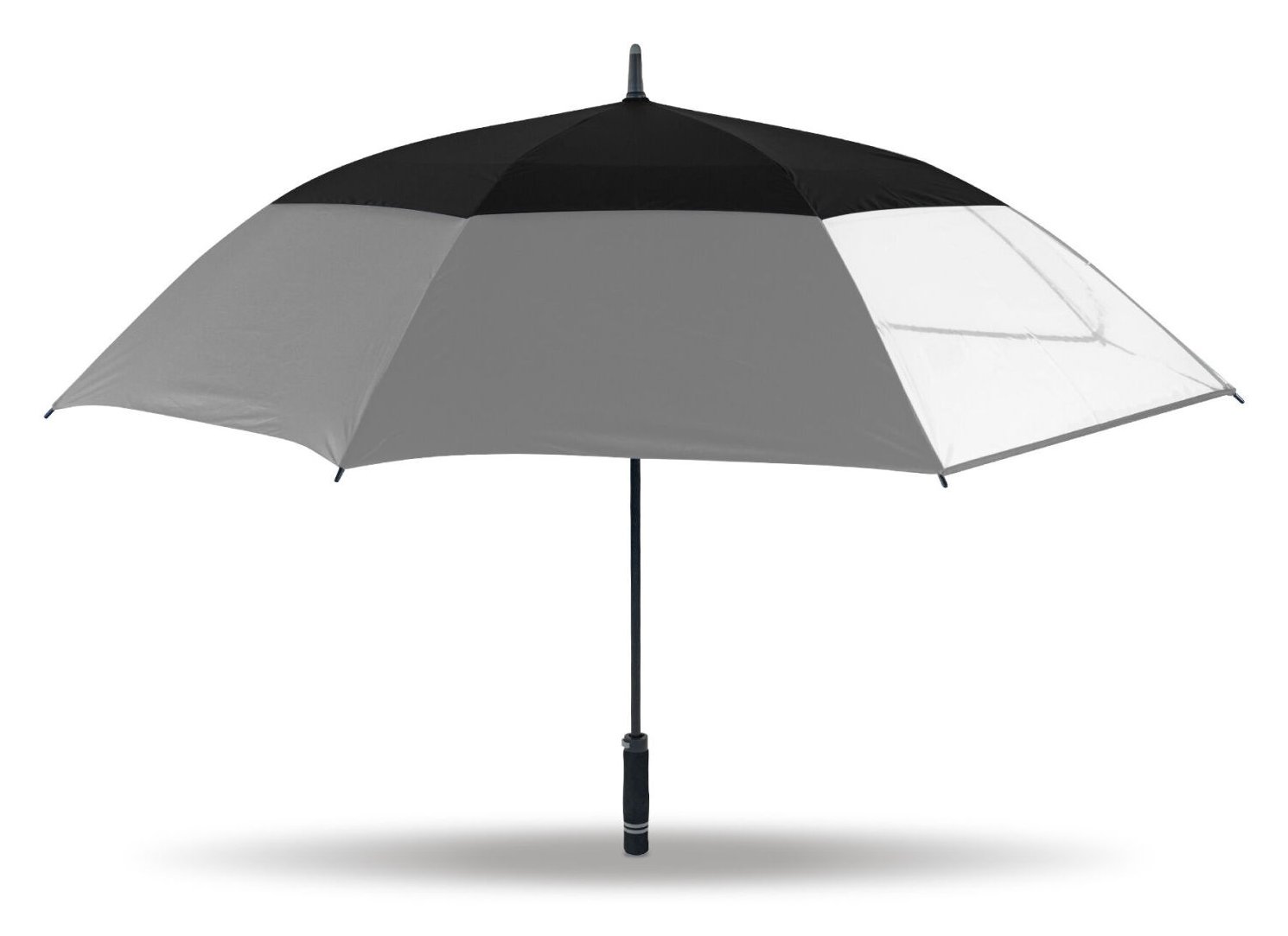 Masters Golf TourDri Classic GR 64" UV ombrello, grigio/nero/trasparente