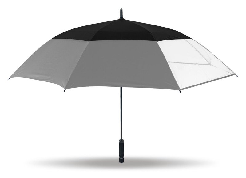Masters Golf TourDri Classic GR 64" UV ombrello, grigio/nero/trasparente