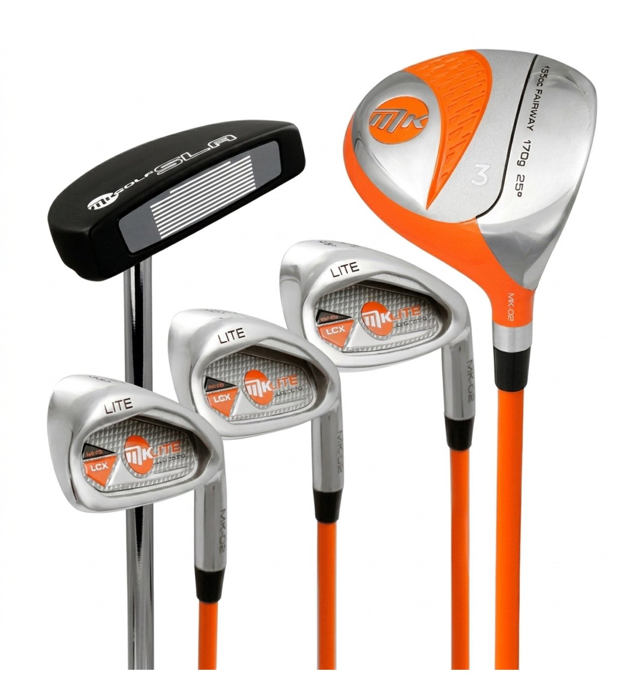MKids Lite Junior set da golf, grafit, + stand bag, arancione