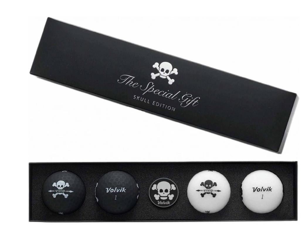 Volvik VIVID SKULL Edition palline da golf, mix di colori