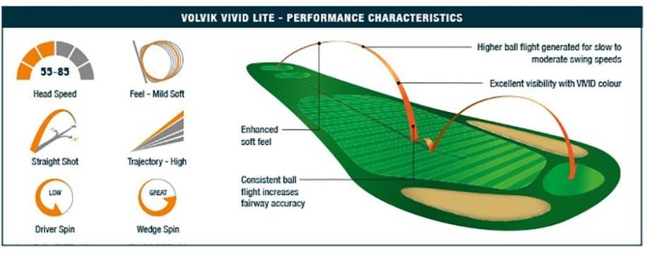 Volvik VIVID Lite palline da golf, arancioni