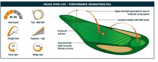 Volvik VIVID Lite palline da golf, arancioni