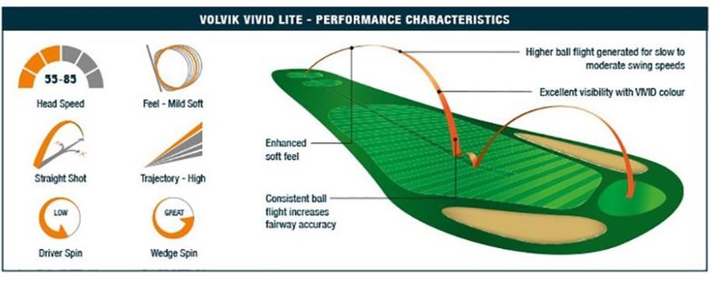 Volvik VIVID Lite palline da golf, arancioni
