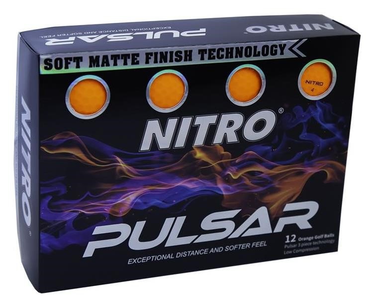 Nitro Pulsar palline da golf, arancioni