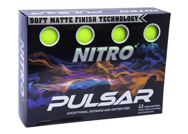 Nitro Pulsar palline da golf (12 palline), lime