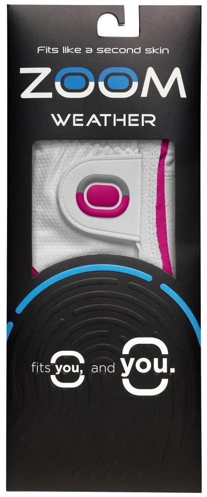 Zoom Zoom Weather guanto da golf junior, bianco/fucsia