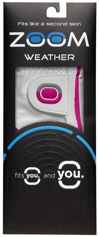 Zoom Zoom Weather guanto da golf junior, bianco/fucsia