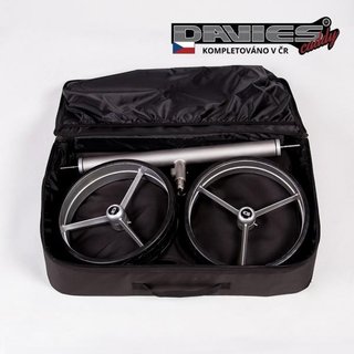 Davies Caddy Premium borsa da viaggio (con tasca per batteria), nera