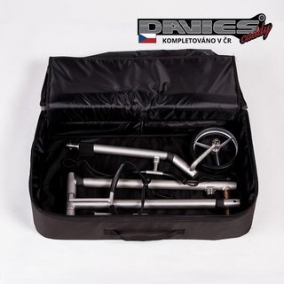 Davies Caddy Premium borsa da viaggio (con tasca per batteria), nera