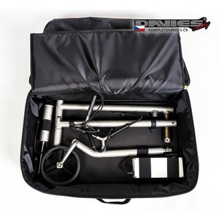 Davies Caddy Premium borsa da viaggio (con tasca per batteria), nera