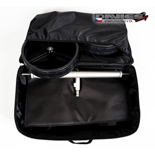 Davies Caddy Premium borsa da viaggio (con tasca per batteria), nera