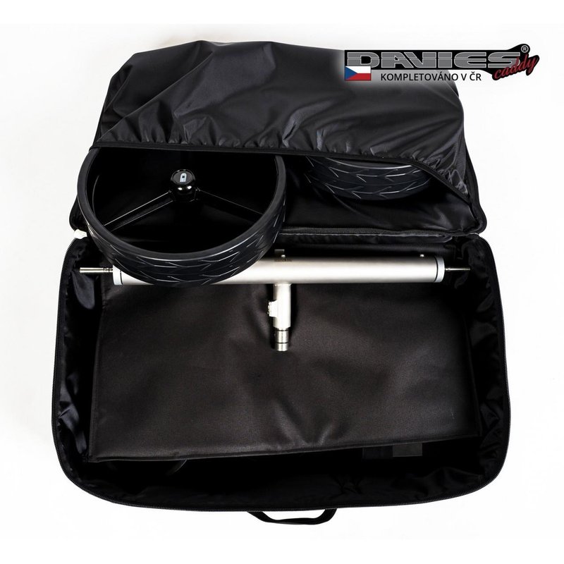 Davies Caddy Premium borsa da viaggio (con tasca per batteria), nera