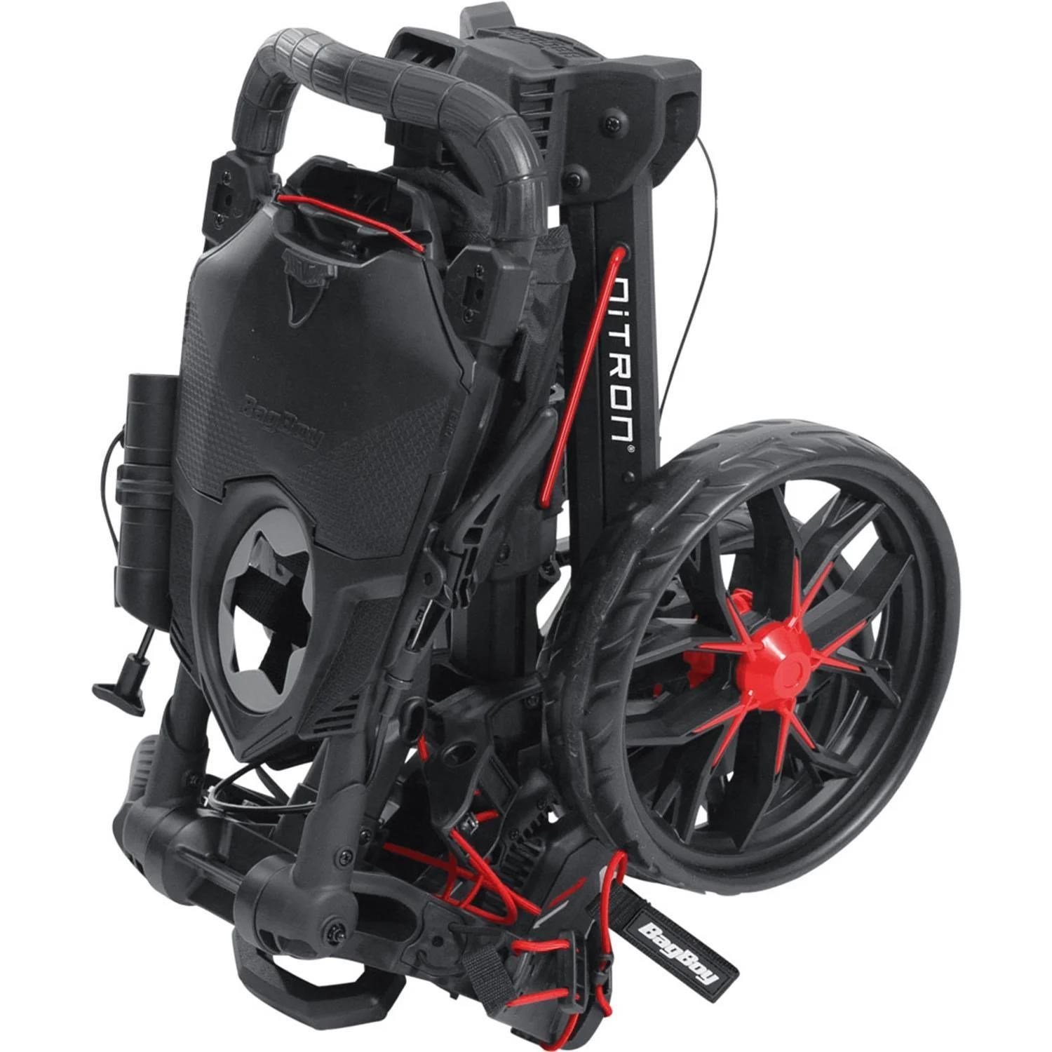 Bag Boy Nitron Auto-Open carrello manuale, argento/nero