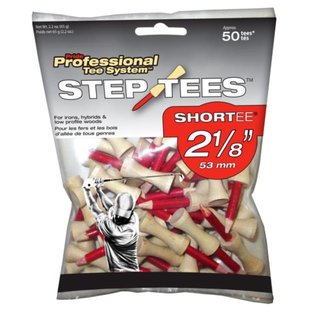 Pride Professional Tee System Step Tees Red tee in legno 53mm (2 1/8"), 50 pezzi