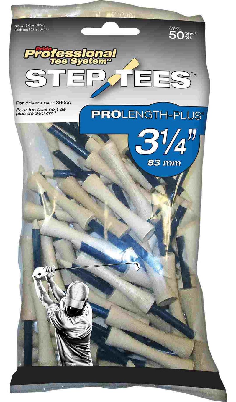 Pride Professional Tee System Pride Prolength Tees tee in legno blu 3 1/4" (83mm), confezione da 50