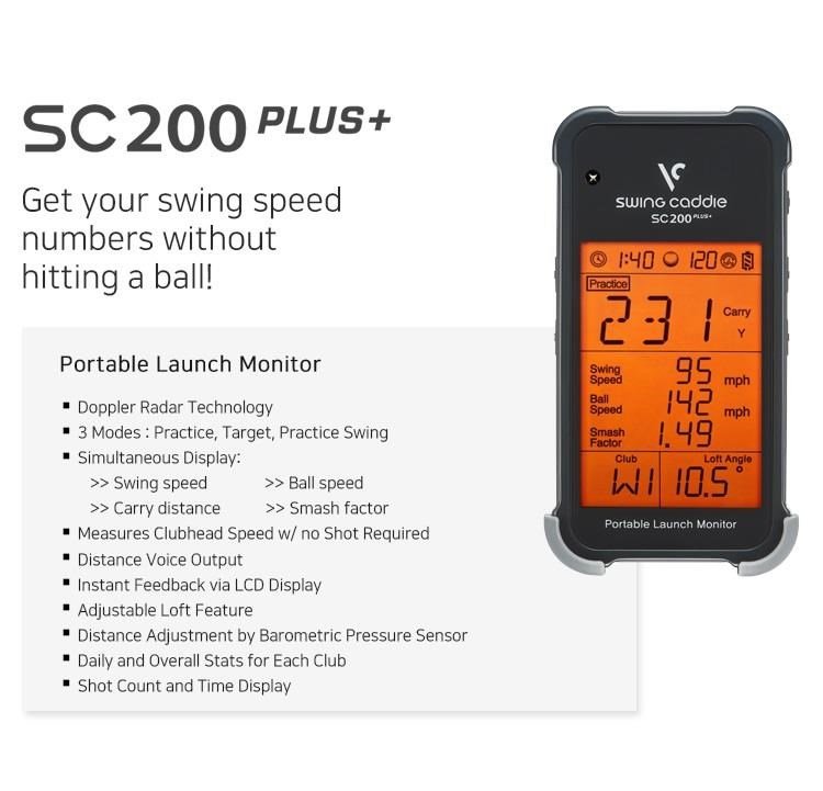 Voice Caddie Swing Caddie Launch Monitor SC200+ nero