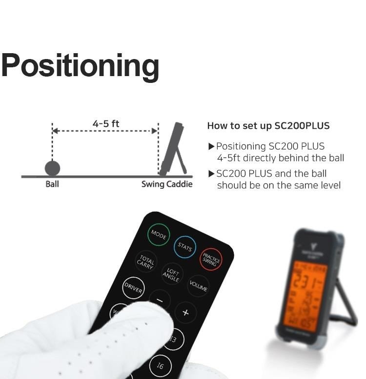 Voice Caddie Swing Caddie Launch Monitor SC200+ nero