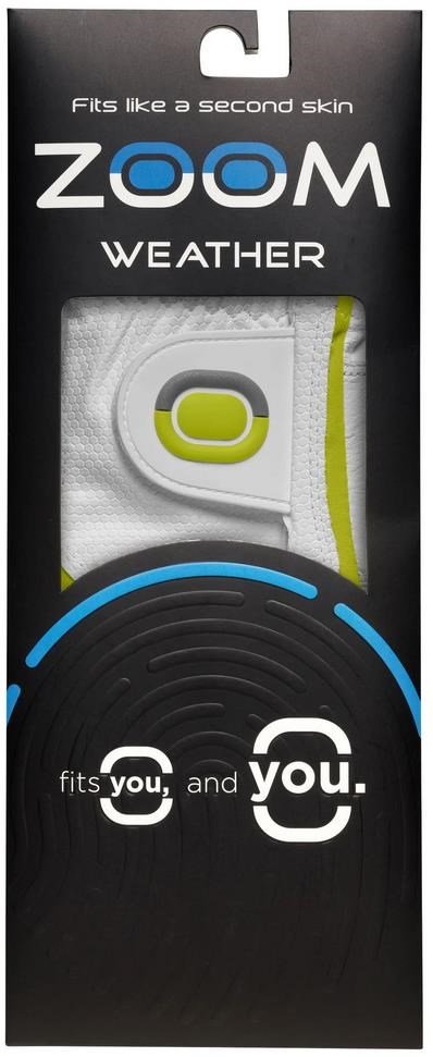 Zoom Zoom Weather guanto da golf uomo, bianco/lime