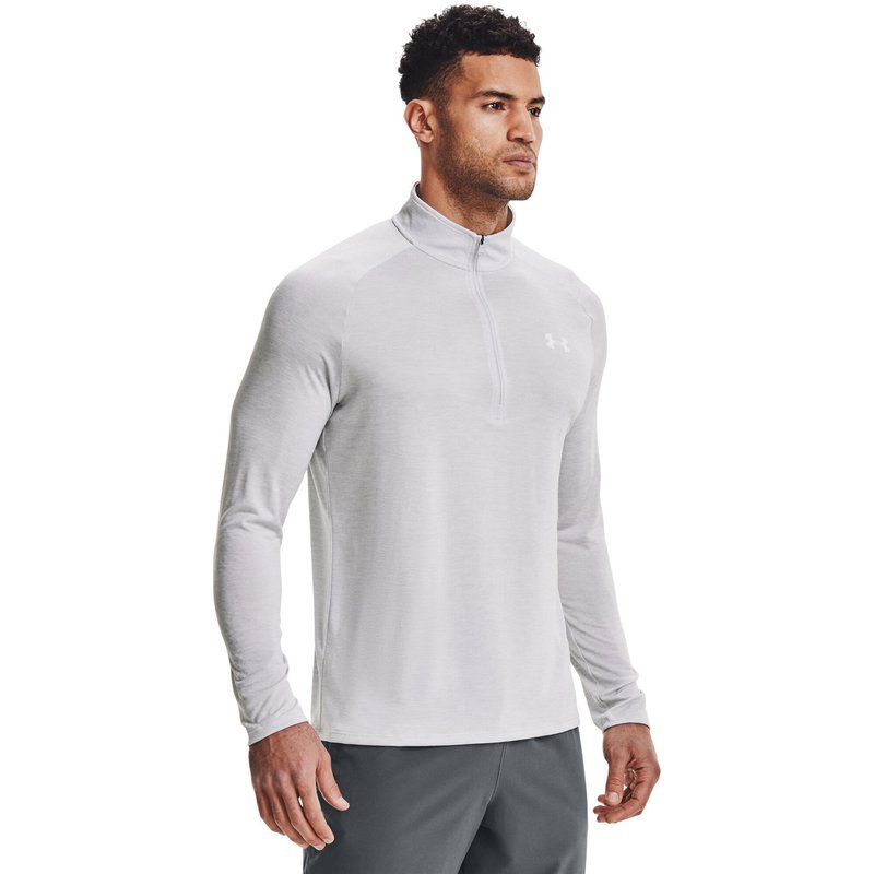 Under Armour Tech 2.0 1/2 Zip maglia uomo a maniche lunghe, grigio chiaro