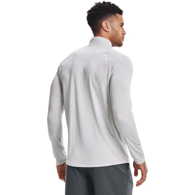 Under Armour Tech 2.0 1/2 Zip maglia uomo a maniche lunghe, grigio chiaro