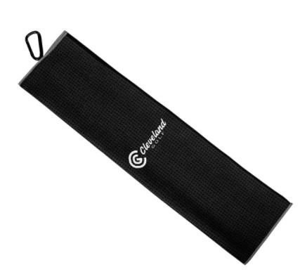 Cleveland Golf Cleveland Trifold asciugamano in microfibra, nero