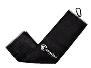 Cleveland Golf Cleveland Trifold asciugamano in microfibra, nero