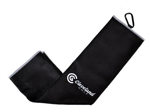 Cleveland Golf Cleveland Trifold asciugamano in microfibra, nero