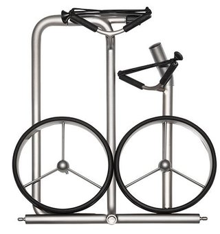 JuStar Silver carrello manuale a 2 ruote, finitura argento titanio