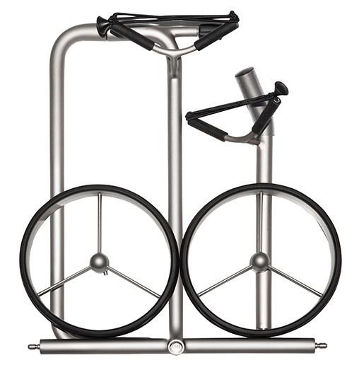 JuStar Silver carrello manuale a 2 ruote, finitura argento titanio