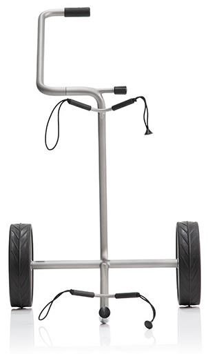 JuStar Silver carrello manuale a 2 ruote, finitura argento titanio
