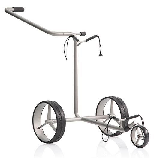 JuStar Silver 3-Wheeled carrello manuale, titanium silver finish