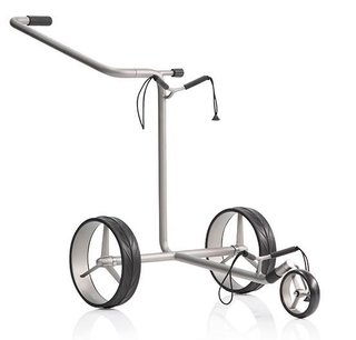 JuStar Silver 3-Wheeled carrello manuale, titanium silver finish