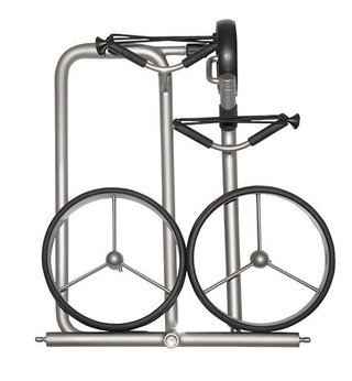 JuStar Silver 3-Wheeled carrello manuale, titanium silver finish