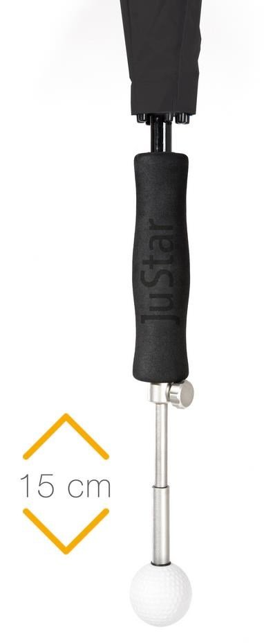 JuStar ombrello da golf telescopico argento (protezione UV 99%)
