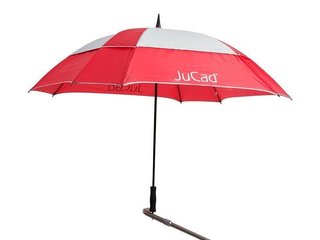 JuCad ombrello da golf antivento 68" con pin, rosso/argento
