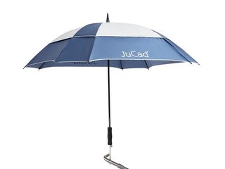 JuCad telescopic golf umbrella 68" square & windproof with pin, blu/argento