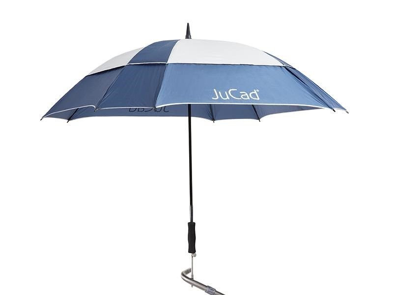 JuCad telescopic golf umbrella 68" square & windproof with pin, blu/argento