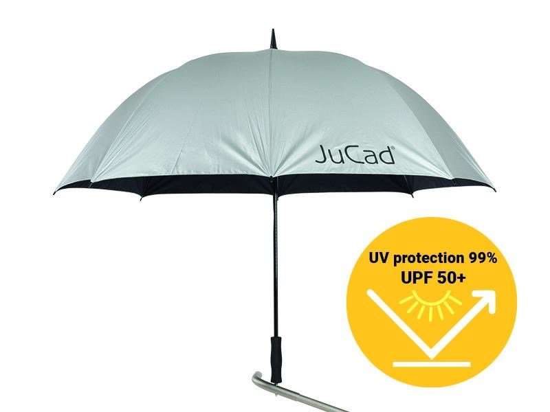 JuCad ombrello da golf per bambini con pin, argento con protezione UV