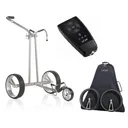 JuCad Phantom Titan eX 2.0 carrello elettrico + telecomando (JFS2) + borsa da trasporto (JRT-2), titanio