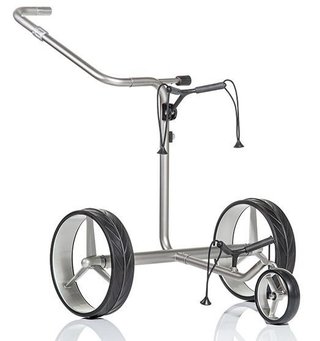 JuCad Junior Drive Stainless Steel carrello elettrico + borsa da trasporto JTT, argento
