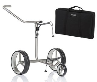 JuCad Junior Drive Stainless Steel carrello elettrico + borsa da trasporto JTT, argento