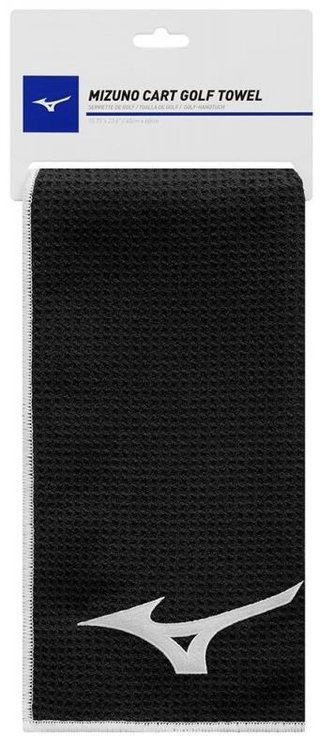 Mizuno Micro Fibre asciugamano da golf (40x60cm), nero