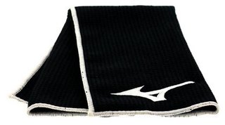 Mizuno Micro Fibre asciugamano da golf (40x60cm), nero