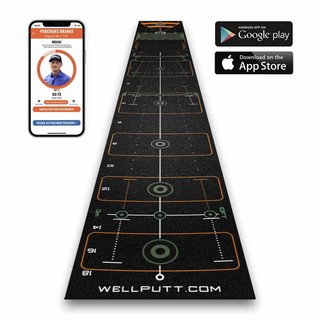 Wellputt Putting Mat - CLASSIC 13FT (4m), speed 10-11,5ft, nero